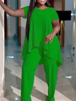 Plus Size Women Top And Pant Two-piece Set 19 Plus Size Women Top And Pant Two-piece Set -Plus Size Dresses Shop eb695d39cddc119f