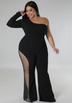 Plus Size Women's Sexy Beaded Jumpsuit -Plus Size Dresses Shop ec2f5f68b31b3350