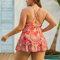 Women's Plus Size Printed One Piece Swimsuit