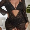 Plus Size Women Halter Neck Backless Sexy Bikini Swimwear Three-Piece -Plus Size Dresses Shop ec98d9b49445f7be