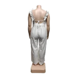 Plus Size Lace Strap Back Cutout Solid Plus Size Cool Silk Loose Fit Jumpsuit -Plus Size Dresses Shop edc9d355ec579d1a