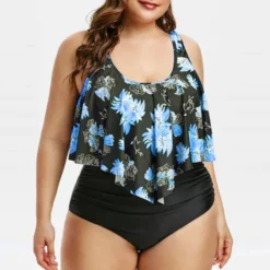 Plus Size Women Printed Stripe Bikini Two Pieces -Plus Size Dresses Shop ee2032b473ce4f65