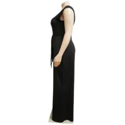 Fall Plus Size Women'S Slash Shoulder Single Sleeve Wide Leg Jumpsuit With Belt -Plus Size Dresses Shop efc9d0e7108ee519