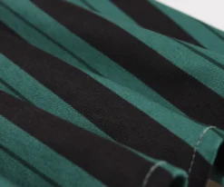 Women Striped Peter Pan Collar Lace-Up Puff Short Sleeve Vintage Dress -Plus Size Dresses Shop f015f5dc3466cd99