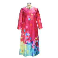 Women's Spring And Autumn Printed Fashion Chic V-Neck Loose Long-Sleeved Dress 27 Women's Spring And Autumn Printed Fashion Chic V-Neck Loose Long-Sleeved Dress -Plus Size Dresses Shop f170b815514c27fa