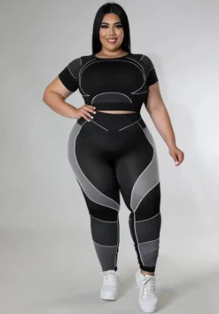 Plus Size Women's Sports Tight Fitting Yoga Two Piece Pants Set 41 Plus Size Women's Sports Tight Fitting Yoga Two Piece Pants Set -Plus Size Dresses Shop f1ae02dc2394cbce