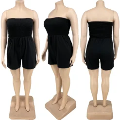 Women's Solid Strapless Plus Size Casual Jumpsuit -Plus Size Dresses Shop f2a632d989459e93