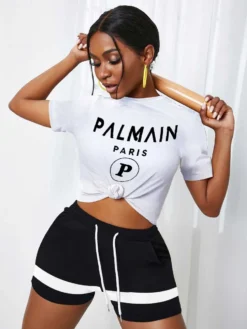 Plus Size Women Letter Print T-Shirt -Plus Size Dresses Shop f30befc8a3821a69