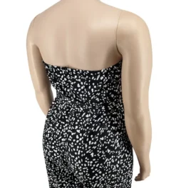 Plus Size Women Off-Shoulder Contrasting Strapless Jumpsuit -Plus Size Dresses Shop f3cedd45783d54e9