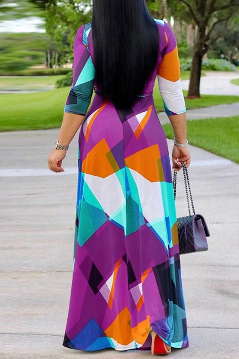Plus Size Women V-Neck Dress 6 Plus Size Women V-Neck Dress - Image 4