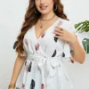 Ladies Summer Print Lace-Up Top -Plus Size Dresses Shop f44b7238b3d286ab