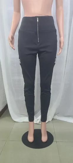 Plus Size Women Diamond Tape Slim Pants 19 Plus Size Women Diamond Tape Slim Pants -Plus Size Dresses Shop f4c355fb1c1c0737