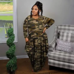 Women's Positioning Print Pockets Plus Size Loose Dress -Plus Size Dresses Shop f4cf7646aae8d220
