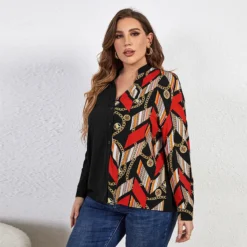 Women Loose Long Sleeves Printed Top -Plus Size Dresses Shop f5e6b39b830bec64