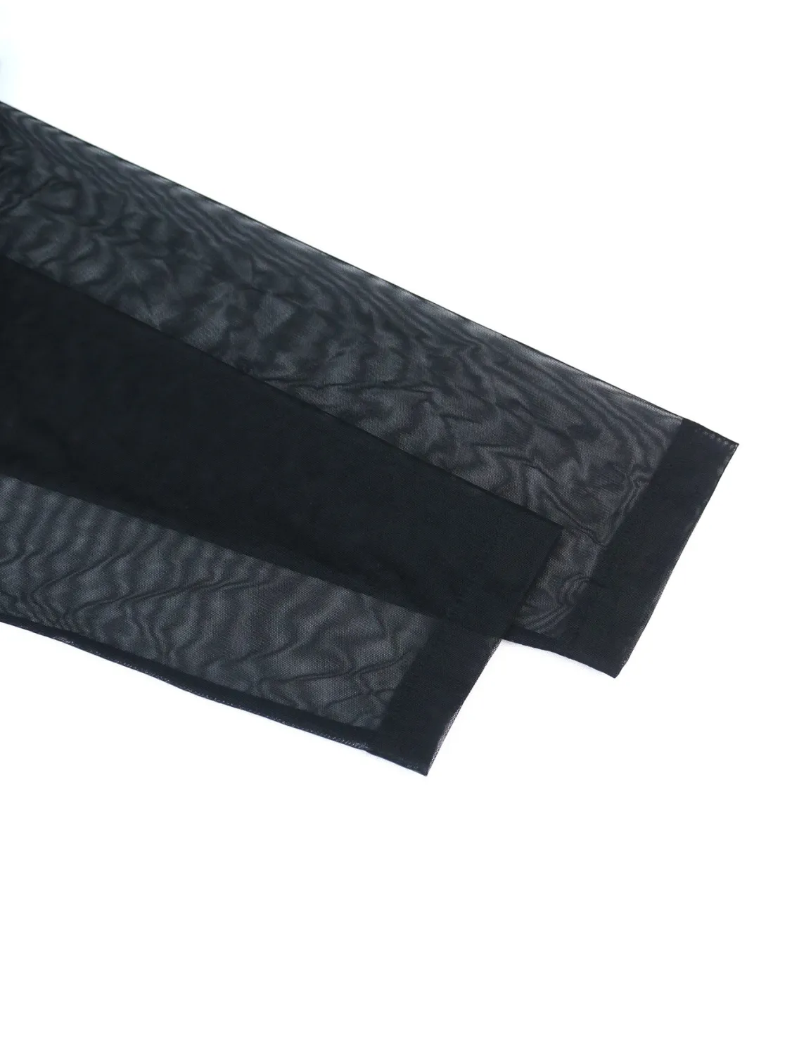 Women See-Through Mesh Beading Ruffle Edge Dress 7 Women See-Through Mesh Beading Ruffle Edge Dress - Image 5