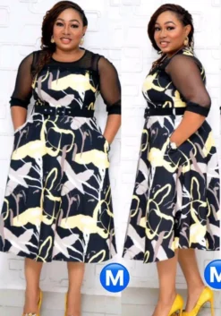 Women Africa Plus Size Round Neck 3/4 Sleeve Patchwork Print Dress 19 Women Africa Plus Size Round Neck 3/4 Sleeve Patchwork Print Dress -Plus Size Dresses Shop f69cedf43b274023