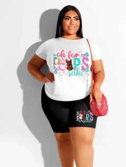 Women's Set Women's Short Sleeve T-Shirt Shorts Set Plus Size Loose Top Printed T-Shirt Shorts Two Piece Set 17 Women's Set Women's Short Sleeve T-Shirt Shorts Set Plus Size Loose Top Printed T-Shirt Shorts Two Piece Set -Plus Size Dresses Shop f6aaef45efeee85f