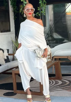 Sexy Loose Plus Size Solid Low Back Jumpsuit -Plus Size Dresses Shop f6af3309a4b69cb2