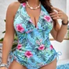 Plus Size Women Printed Swimwear Two Pieces -Plus Size Dresses Shop f6fdb0778557cf49