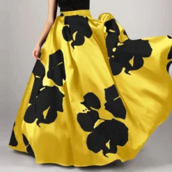 Women Floral Print Elegant Loose Skirt -Plus Size Dresses Shop f72e3b6463665a64