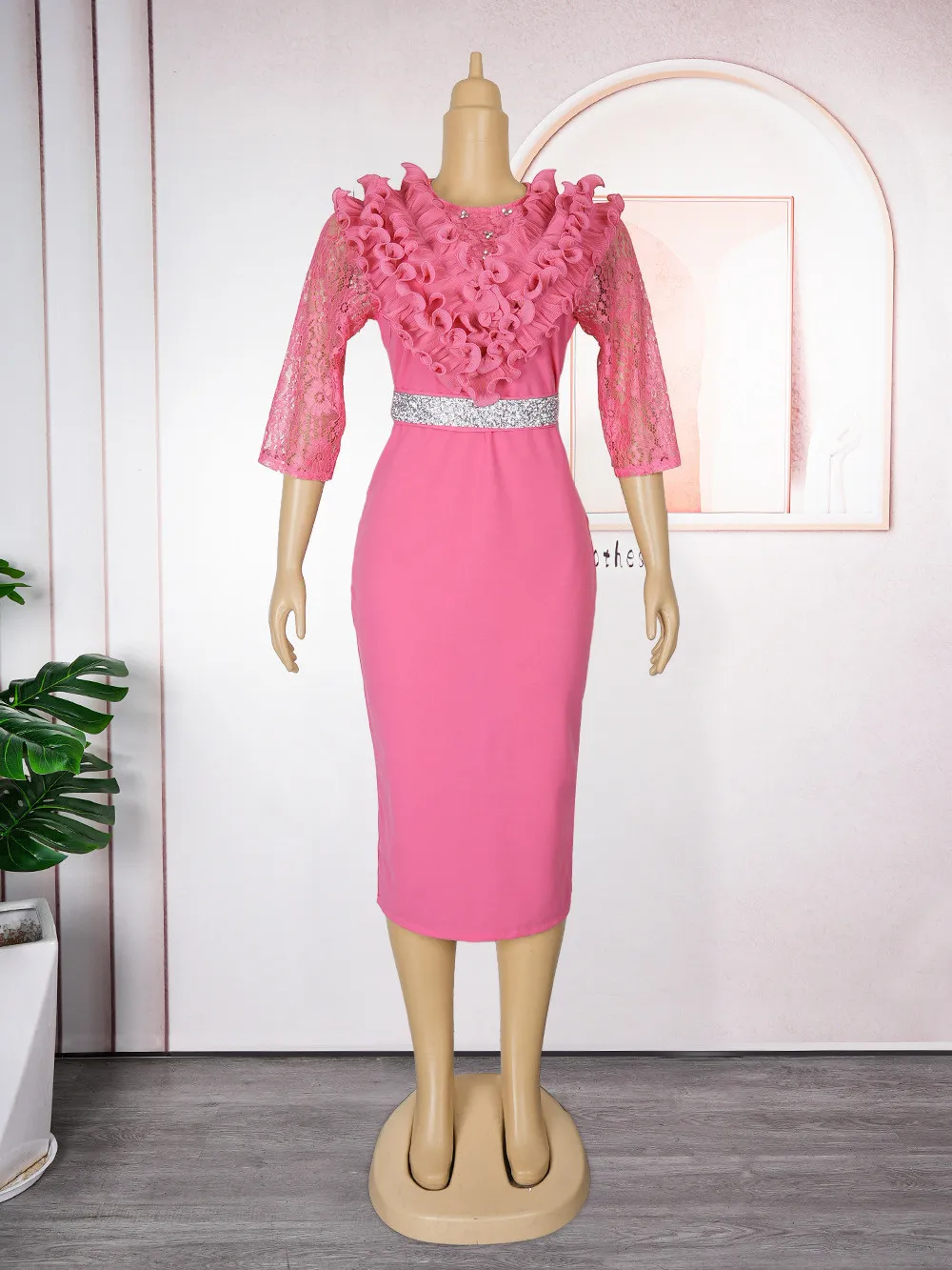 Plus Size African Women Clothing Career Bodycon Dress 12 Plus Size African Women Clothing Career Bodycon Dress - Image 10