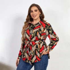 Women Loose Long Sleeve Printed Shirt -Plus Size Dresses Shop fa6ce35c4d025adb