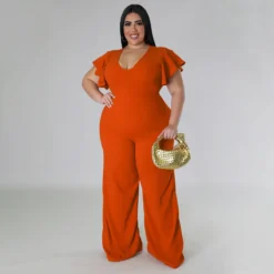 Plus Size Women's Multicolor Ruffle Pants Wide Leg Pants 24 Plus Size Women's Multicolor Ruffle Pants Wide Leg Pants -Plus Size Dresses Shop fac5c489885c40fc