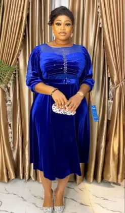 Africa Plus Size Spring And Winter Chic Beaded Evening Dress -Plus Size Dresses Shop fc04b0b3f6aeefc7