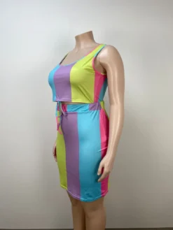 Plus Size Women Clothing Color Block Sexy Top Bodycon Sskirt Two Piece Set -Plus Size Dresses Shop fd16edffe84d486c