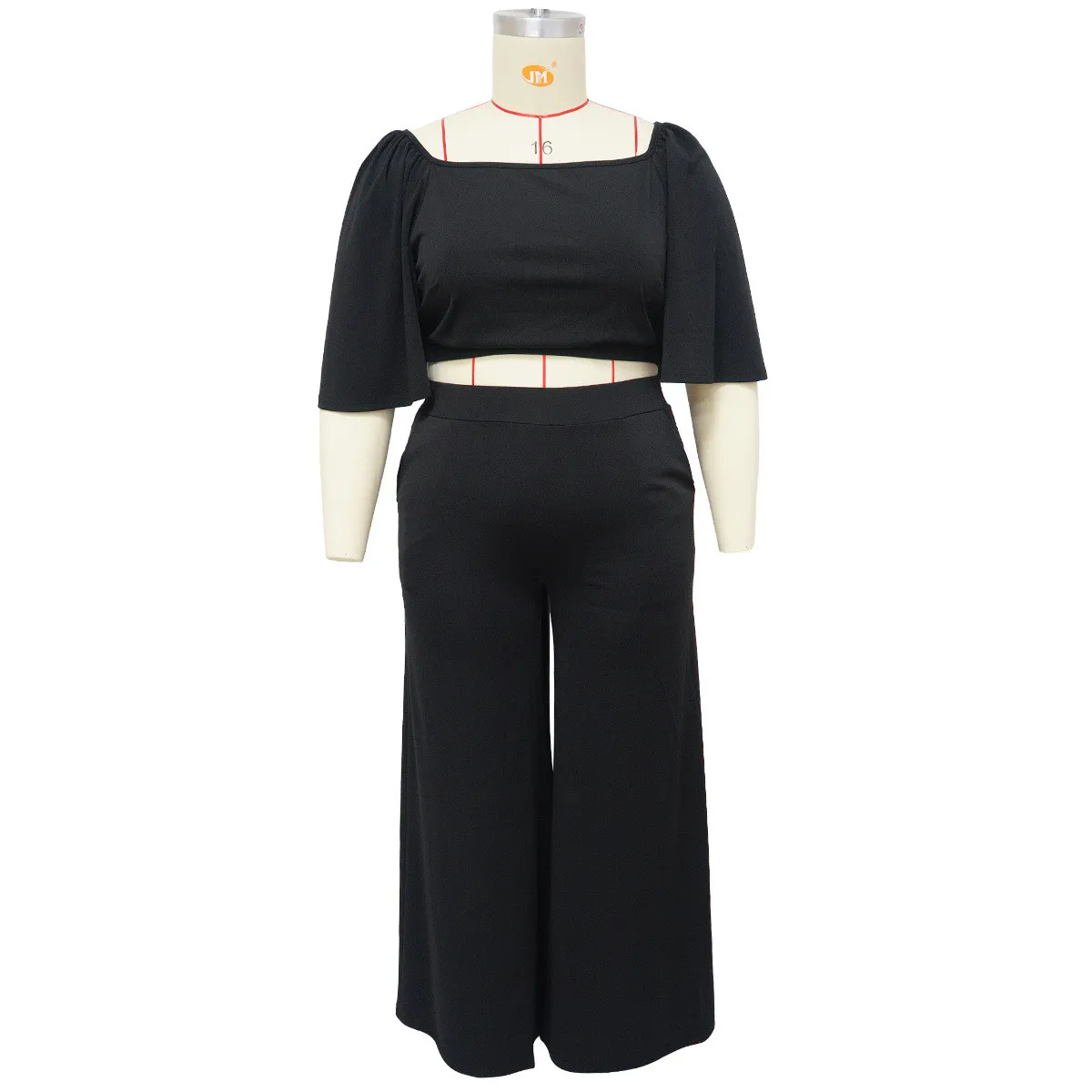 Plus Size Women Summer Short Sleeve Top And Pants Casual Two-Piece Set 19 Plus Size Women Summer Short Sleeve Top And Pants Casual Two-Piece Set - Image 17