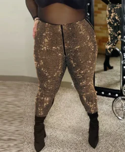 Women's Beaded Pants Clubwear -Plus Size Dresses Shop fdfe6143d35abd53