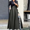 Plus Size Women Pu-Leather Zipper Slit Skirt -Plus Size Dresses Shop fe6deb9ddb1f9fe9
