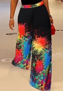 Plus Size Women Printed Casual Wide Leg Pants -Plus Size Dresses Shop fecd3e6da54b106f