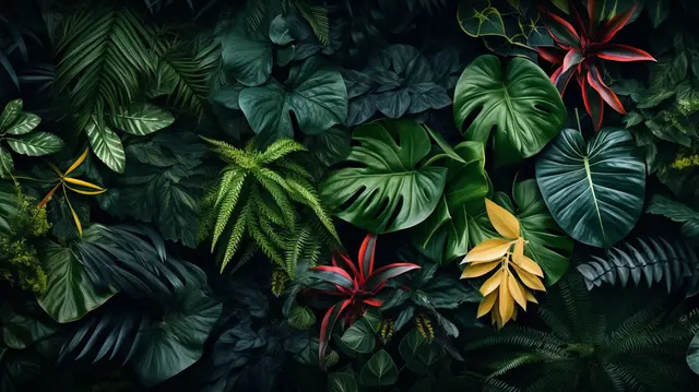 Plus Size Dresses Shop -Plus Size Dresses Shop pngtree dark green background adorned with exotic plants and leaves creating a image 13916990